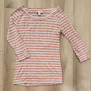 Banana Republic Striped 3/4 Sleeve Top